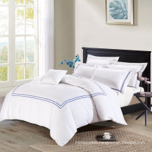 Wholesale PolyCotton Queen White Embroidery Duvet Covers For Hotel and Home